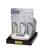 CLIPPER LIGHTERS SILVER MATTE/SHINY MIX 12CT
