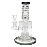 8.5'' Multi Rim Work Matrix Perc Water Pipe - AMBER